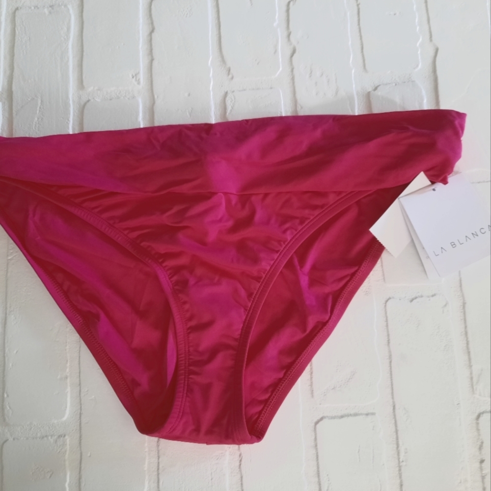 NWT La Blanca Fuschia Bikini / Swim Bottoms